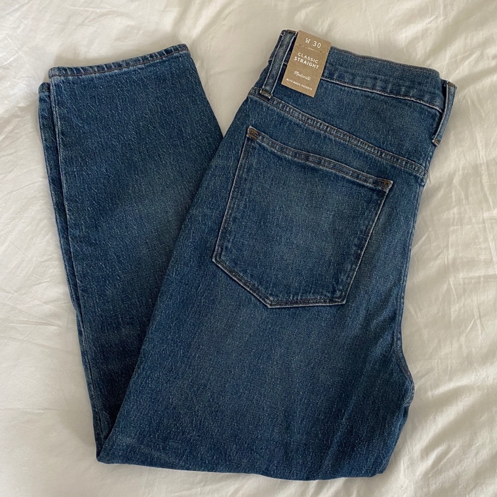 NWT Madewell Classic Straight High Rise Jeans